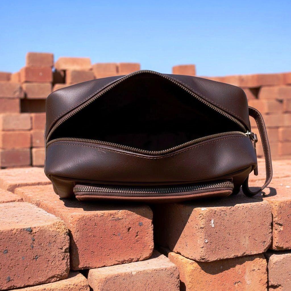 24-calowa torba z prawdziwej skóry | Skórzana torba podróżna na weekend | Męska torba sportowa na siłownię ze skórzanym zestawem kosmetyków
