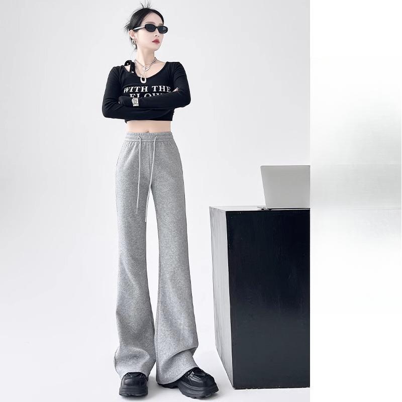 Micro-flared Sweatpants Women's Spring and Autumn New High-waisted and Thin Sweatpants