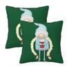 Christmas Gnome With Coffee 2 Pcs Square Pillowcase Pillow Cover Cushion Decor Comfort Throw Pillow For Home Car