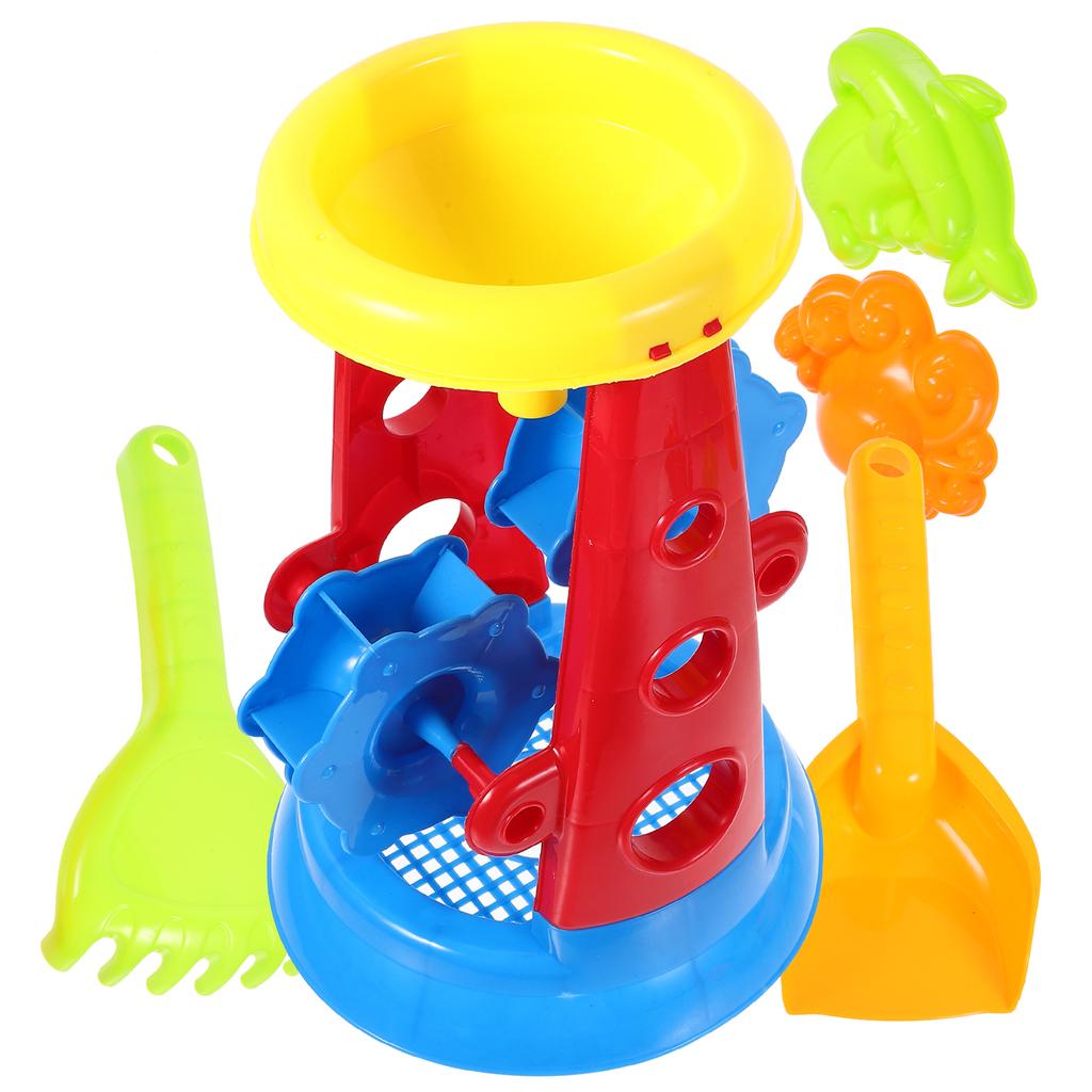 5 PCS Toy Sand Bucket Toys for Kids Animal Sandbox Playing Clock Seaside