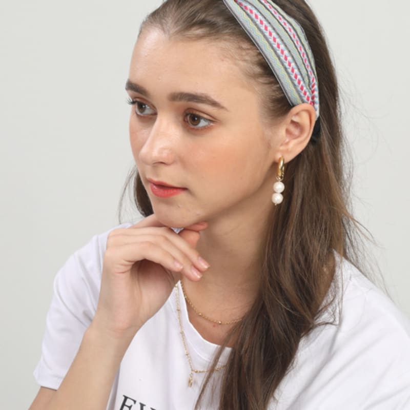 LALA Ethnic Hairband-GRAY