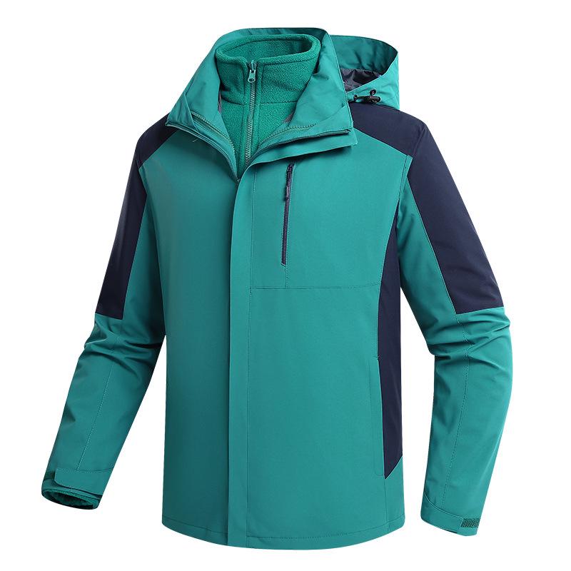 Detachable Unisex 3-in-1 Warm Workwear: Windproof, Wear-Resistant Two-Piece Outdoor Mountaineering Set