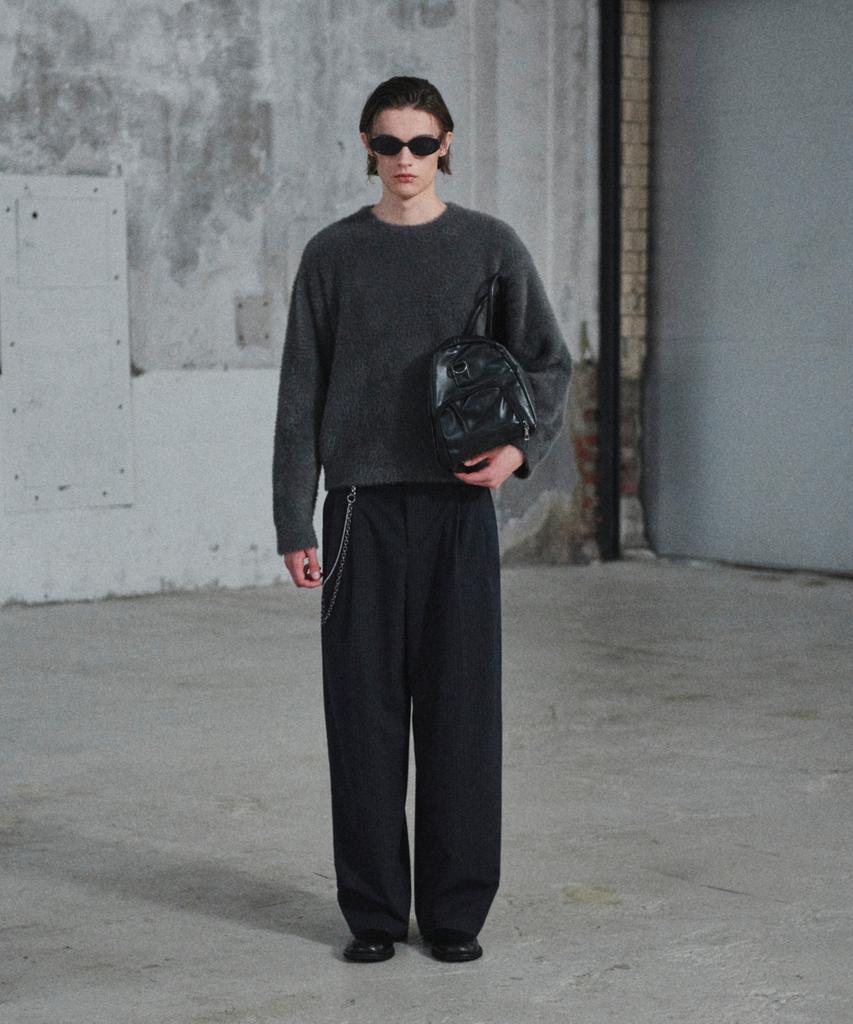 GLW Hairy Crop Knit Charcoal
