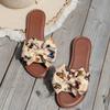 Fashion Women's Summer Bohemian Clip Toe Flip Flops Non-Slip Flat Slippers Beach Shoes House Bathroom Non-Slip Shoes Slides