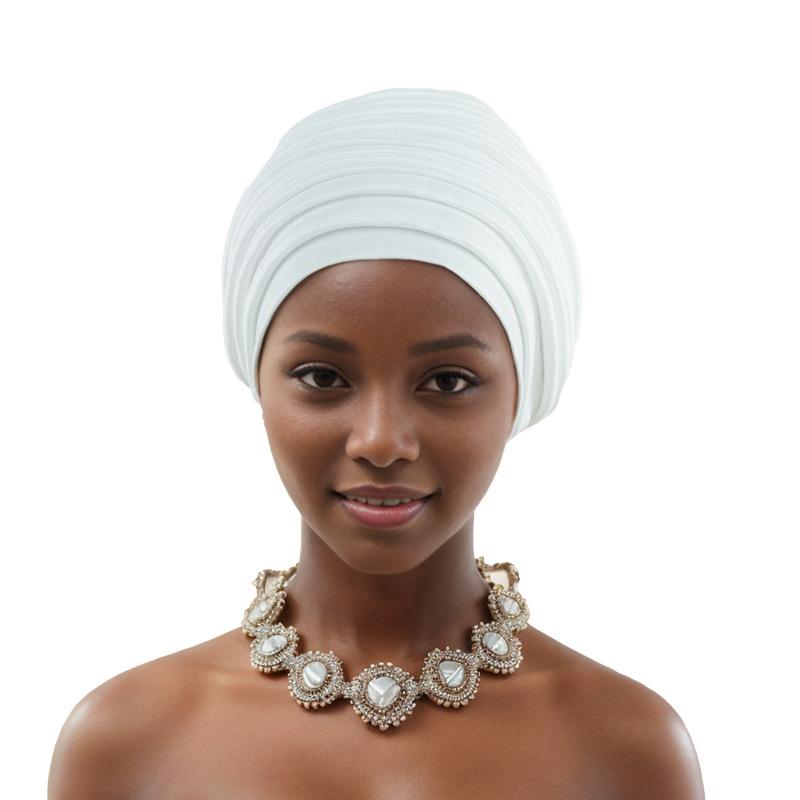 Solid Color Multilayer Women's Turban Cap