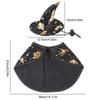 Katzenhexe Kostüm Haustier Halloween Umhang Gold Druck Design Cosplay Umhang Für Katzen Hunde Kleine Tiere Party Festlich Fotografie