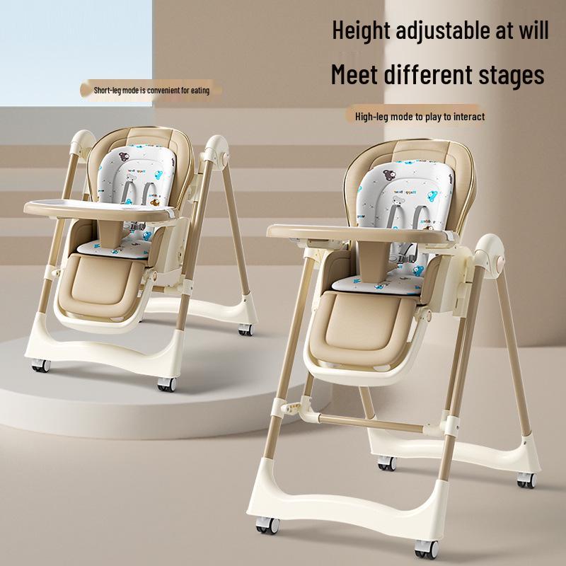 Multifunctional Foldable Baby High Chair - Portable Infant Dining Seat