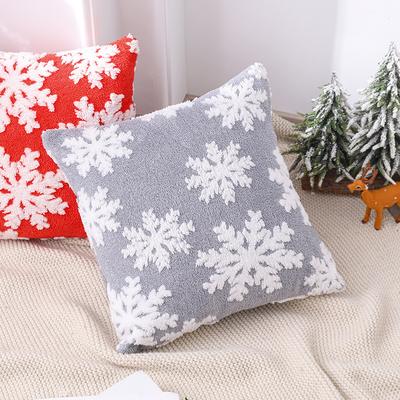 Simple Christmas Snowflake Pillow Creative Pillow Cover Holiday Living Room Bedside Pillow Set Accessories