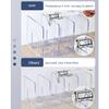 Bookend Portable Transparent Replacement 4 Compartment Organizing Study Dorm Desktop Textbook Bookends Holder Accessories