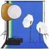 Vidaxl Studio Set With Lamps, Backdrops, and Reflectors