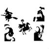 62KD Halloween Window Clings Static Electricity Black Halloween Decorations Stickers Decals Double Sided Skull Reusabl