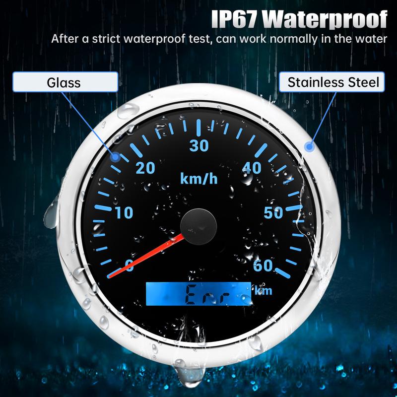 ZMFJH 30-200KMH Speedometer Auto Car 7 Color Backlight Analog Pulse Signal 85mm Speedometer Gauge with Holzer Sensor M16X1.5