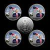 1Pcs  Coin American 45th President Donald Trump Coin US White House The Statue of Liberty Silve