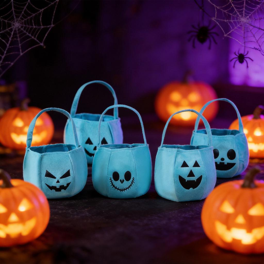Halloween Pumpkin Bag for Collecting Candies, Ghost Party Costume for Enhancing Festive Atmosphere, Decoration with Candies, Ghost Festival