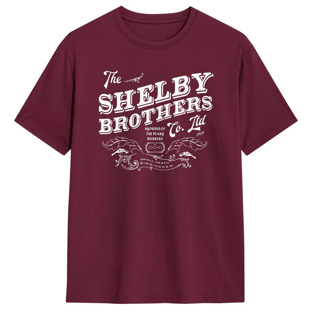 PEAKY BLINDERS The Shelby Brothers T Shirt Men Pure Cotton Humorous TShirts Crewneck Tee Shirt Short Sleeve Clothing Gift