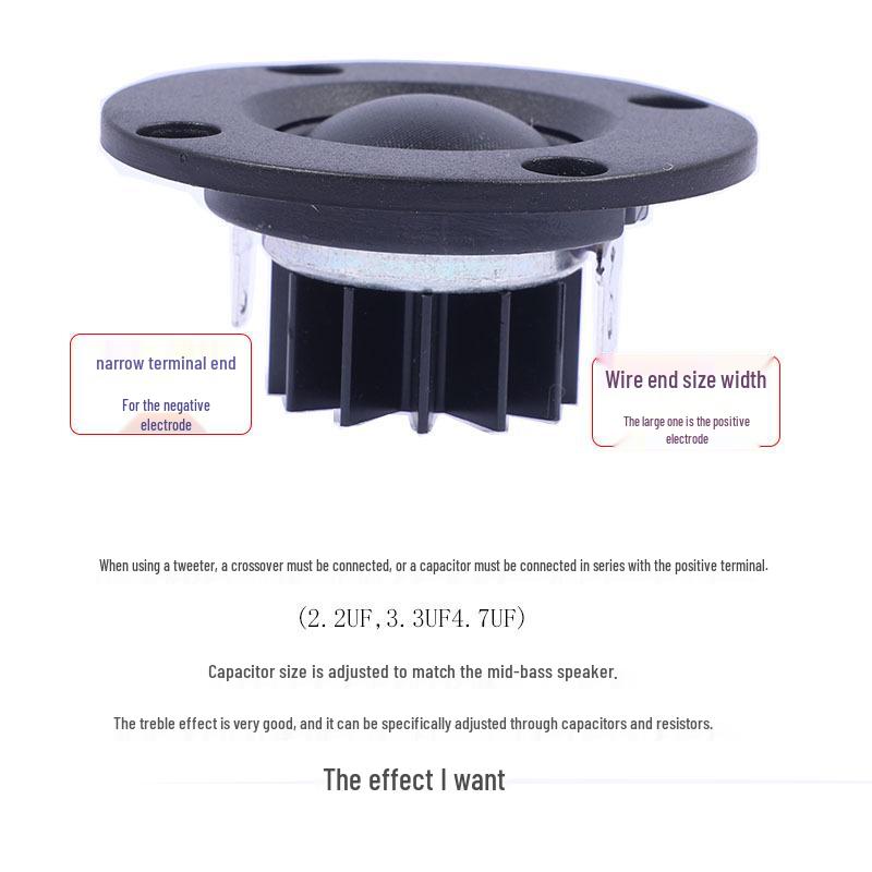 52MM Black Silk Membrane Soft Dome HIFI Tweeter Speaker Unit