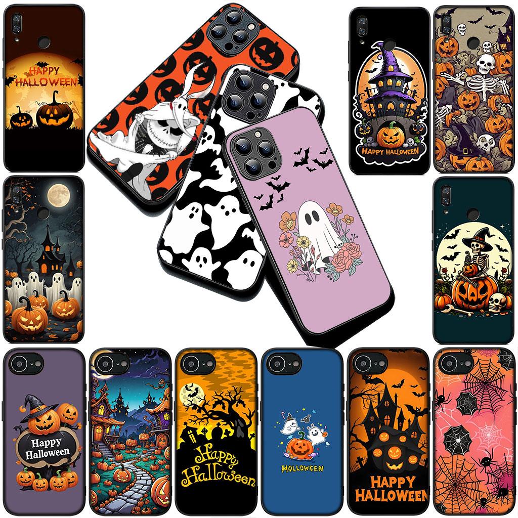 Little Ghost With H-Halloweens Pumpkin Phone Cover for Xiaomi Poco C75 C65 C71 C85 X7 X6 M7 F7 F8 Ultra F6 Pro Soft Case