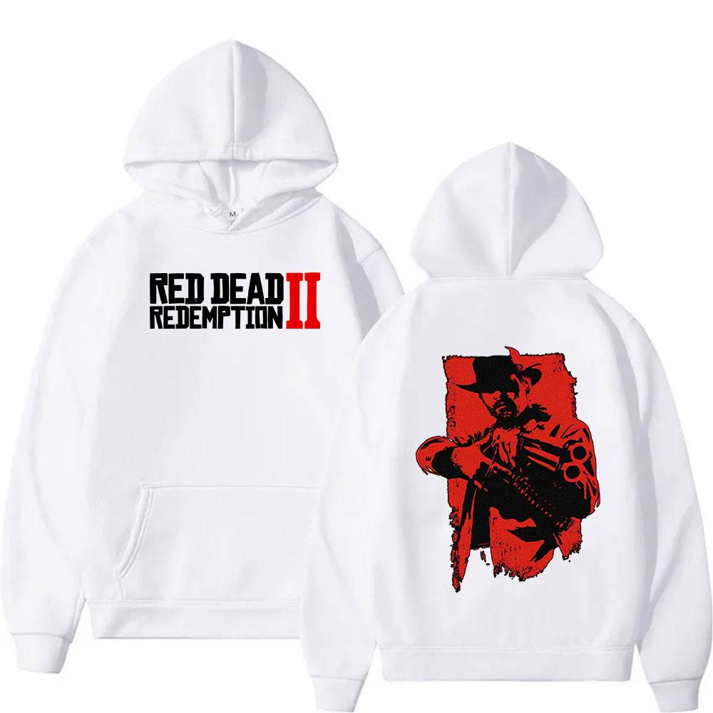Red Dead Redemption 2 Arthur Morgan Hoodie Herren Damen Retro Gothic Pullover Sweatshirt Lässige Mode Übergroßer Kapuzen-Streetwear