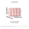 Mini Waterproof PVC Striped Makeup Bag Easy To Clean Travel Toiletry Organizer for Kids Teens Adults Use