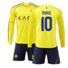 2026 Riyadh Home Soccer Jersey Long Sleeve Kit Mens Football Uniform Size S-3XL Yellow Striped Ronaldo 7