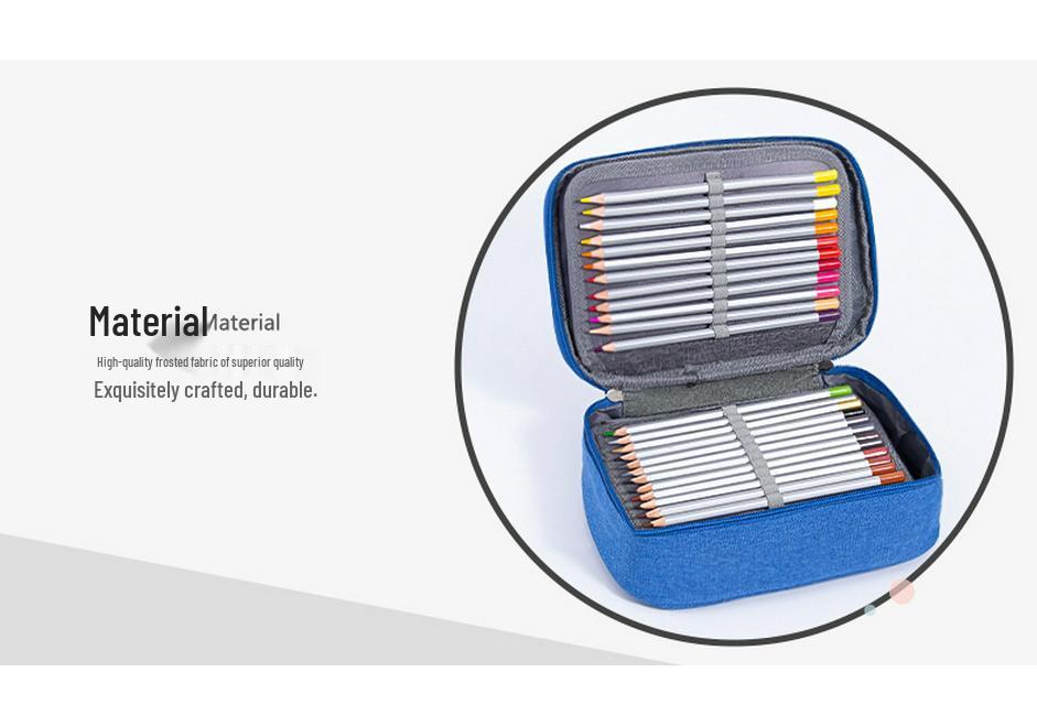 Large Capacity Multi-color Oxford Student Pencil Case & Stationery Box