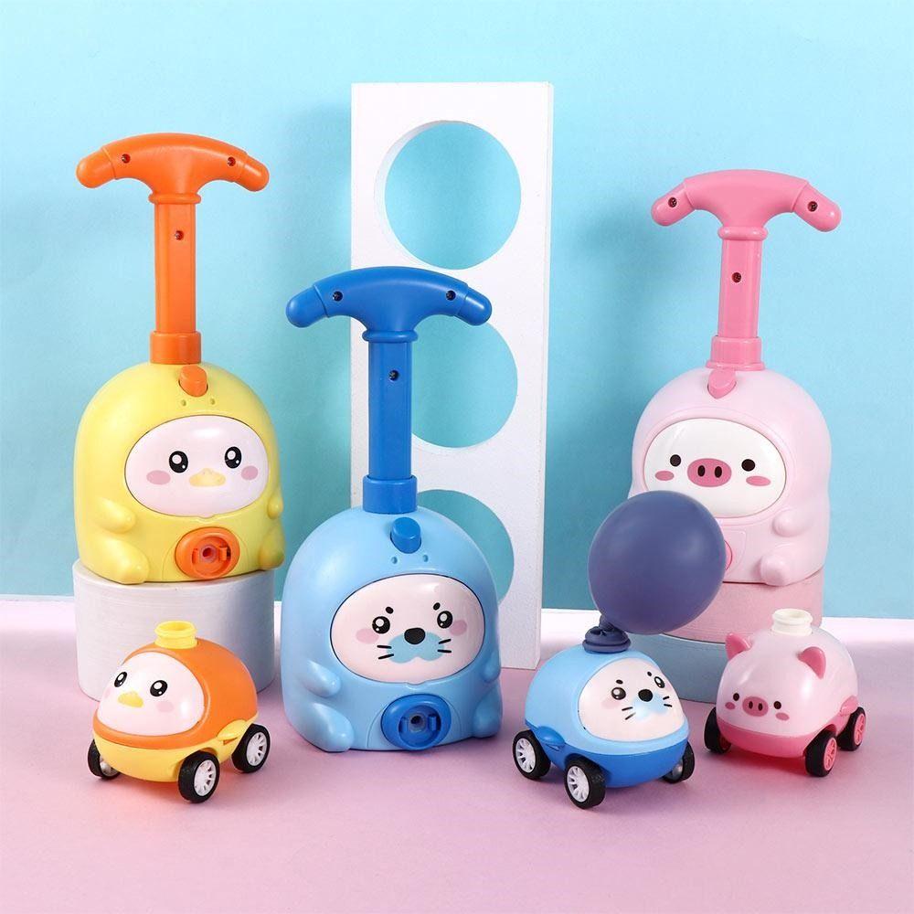 Air Propulsion System Balloon Launcher Toy Car Tower Design Balloon Powered Car Toy  Kid's Birthday