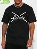 Allseason Apparel 180GSM Cotton T-shirt with Ludwig Drum Geometric Print - Breathable Regular Fit Short Sleeve Round Neck Tee for Music Enthusiasts