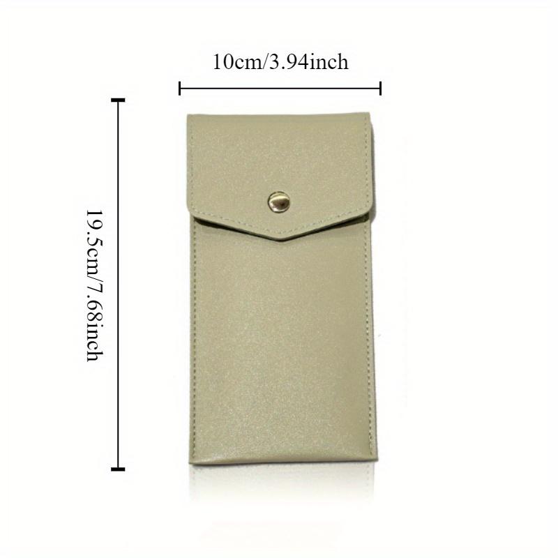Modern Minimalist PU Leather Large Capacity Multiple Storage Bag, Solid Color Leather Student Stationery Bag, Pen Protective Cover