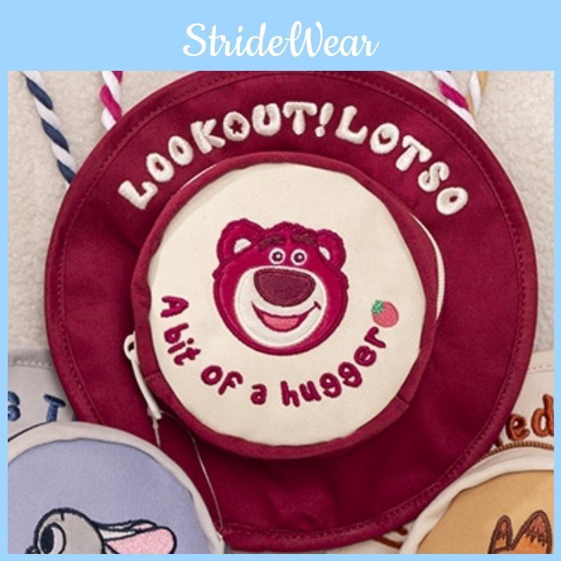 Canvas Sun Cute Hat Crossbody Bag With Lotso Nick Embroidery Design