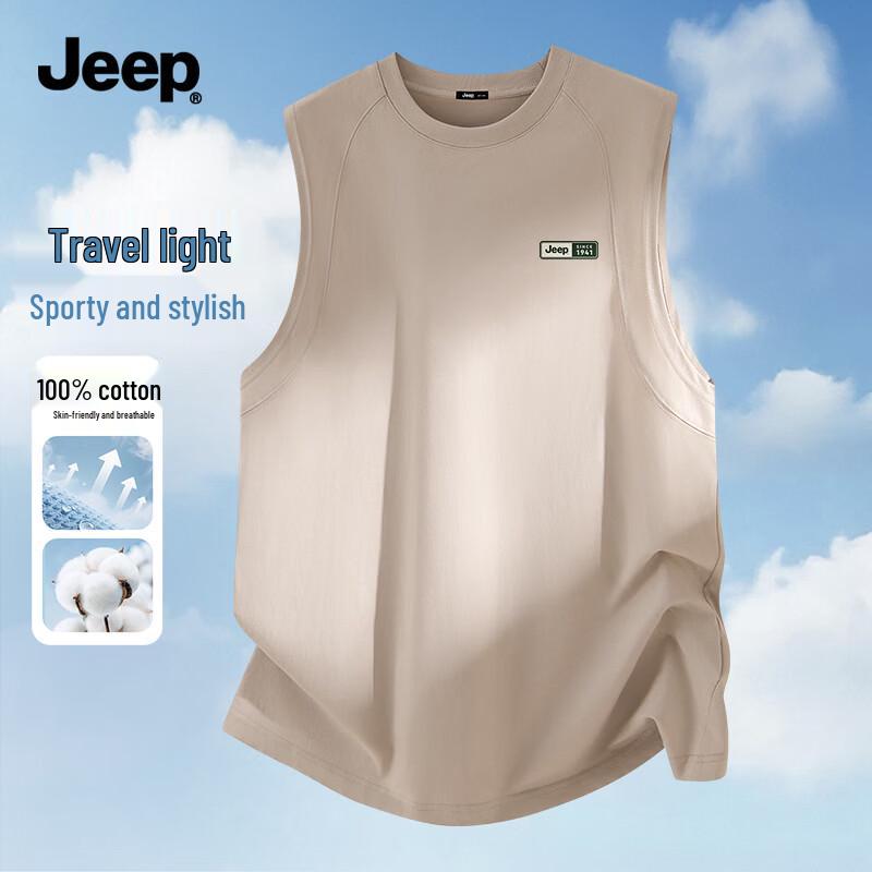 JEEP Men s Loose Fit Cotton Tank Top 3XL