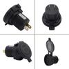 12-24V Double Port USB Power Outlet Car Phone Charging Socket Car SUV Vehicle USB A Type-C Fast Charging Adapter Socket