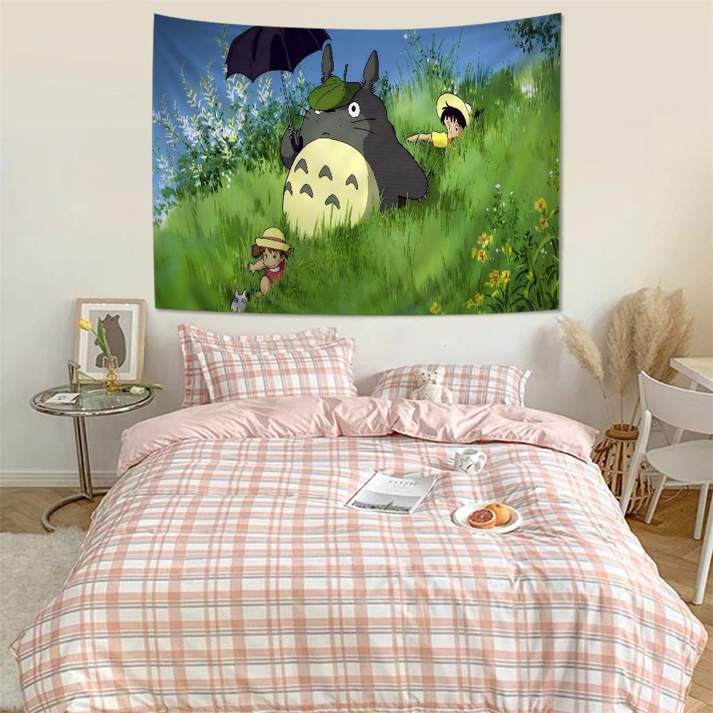 Cartoon My Neighbor Totoro DIY Wall Tapestry For Living Room Home Dorm Decor Wall Art Decor