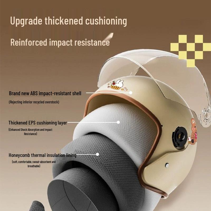 Women's Unisex Winter Warm Half Helmet for Electric Scooter/Motorcycle with Free Shipping