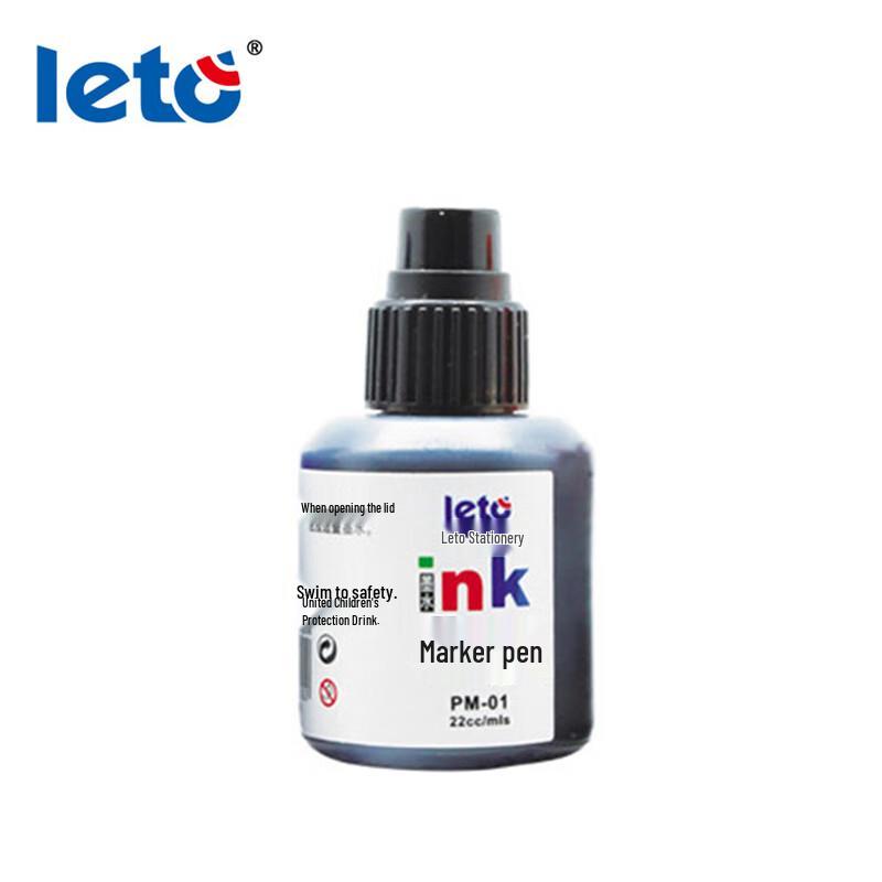 LETO PM-01 Black Marker Pen Ink Refill (12 Bottles) чёрный