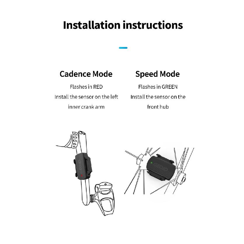GEOID CS600 Geschwindigkeits-Trittfrequenzsensor IPX66 für Radfahren Kabelloser Fahrradcomputer Für GARMIN Bryton Wahoo Rennrad MTB Kompatibel