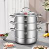 KOBACH 3-Tier 304 Stainless Steel Steamer & Cooking Pot