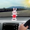 Solar Powered Swinging Toys ABS Animal Shape Cute Rabbit Solar Dancing Toy For Car Interior Dashboard Decor Desktop Ornament