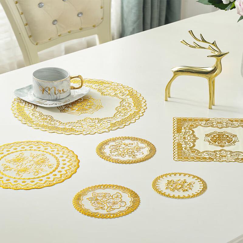 European Style Hot-Stamped PVC Dining Placemat Set