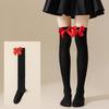 Women Over Knee Socks Christmas Diagonal Striped Christmas Thigh High Stockings Knee High Socks