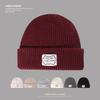 Autumn and Winter Hats for Women Cute Bear Cloth Label Woolen Hat Warm Ear Protection  Outdoor Street Knitted Hat  Small Cold Hat Showing Face