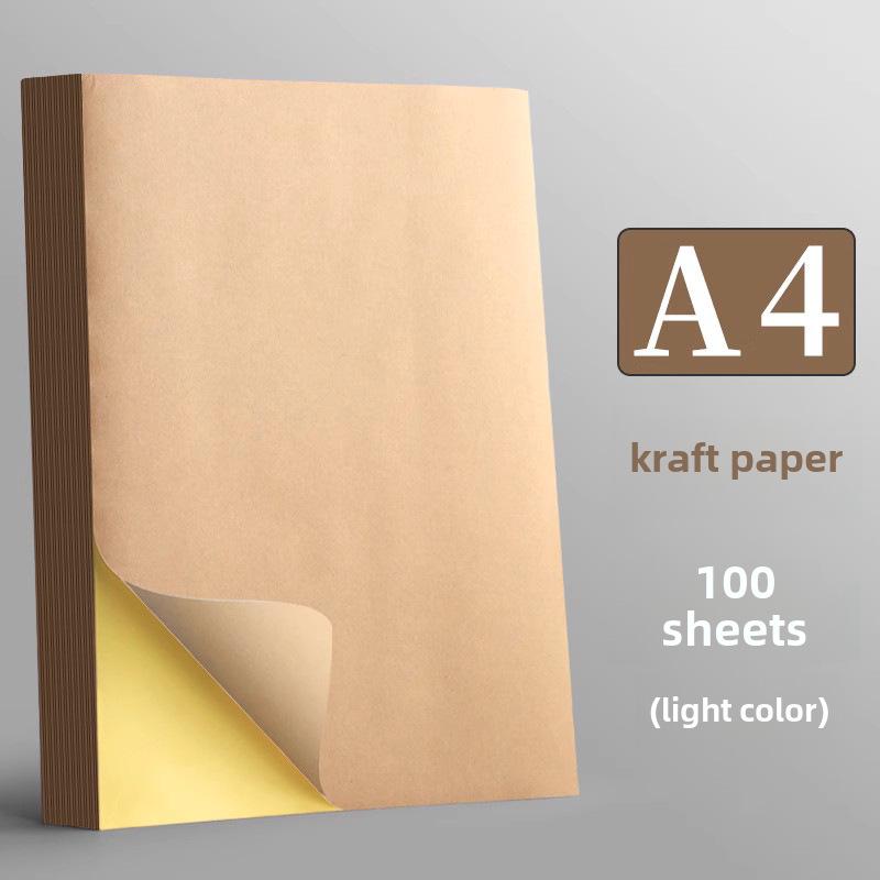 A4 Glossy Self-Adhesive Label Sheets (100-Pack) for Laser Printers, Non-Sticky Sub-Surface, Blank Stickers