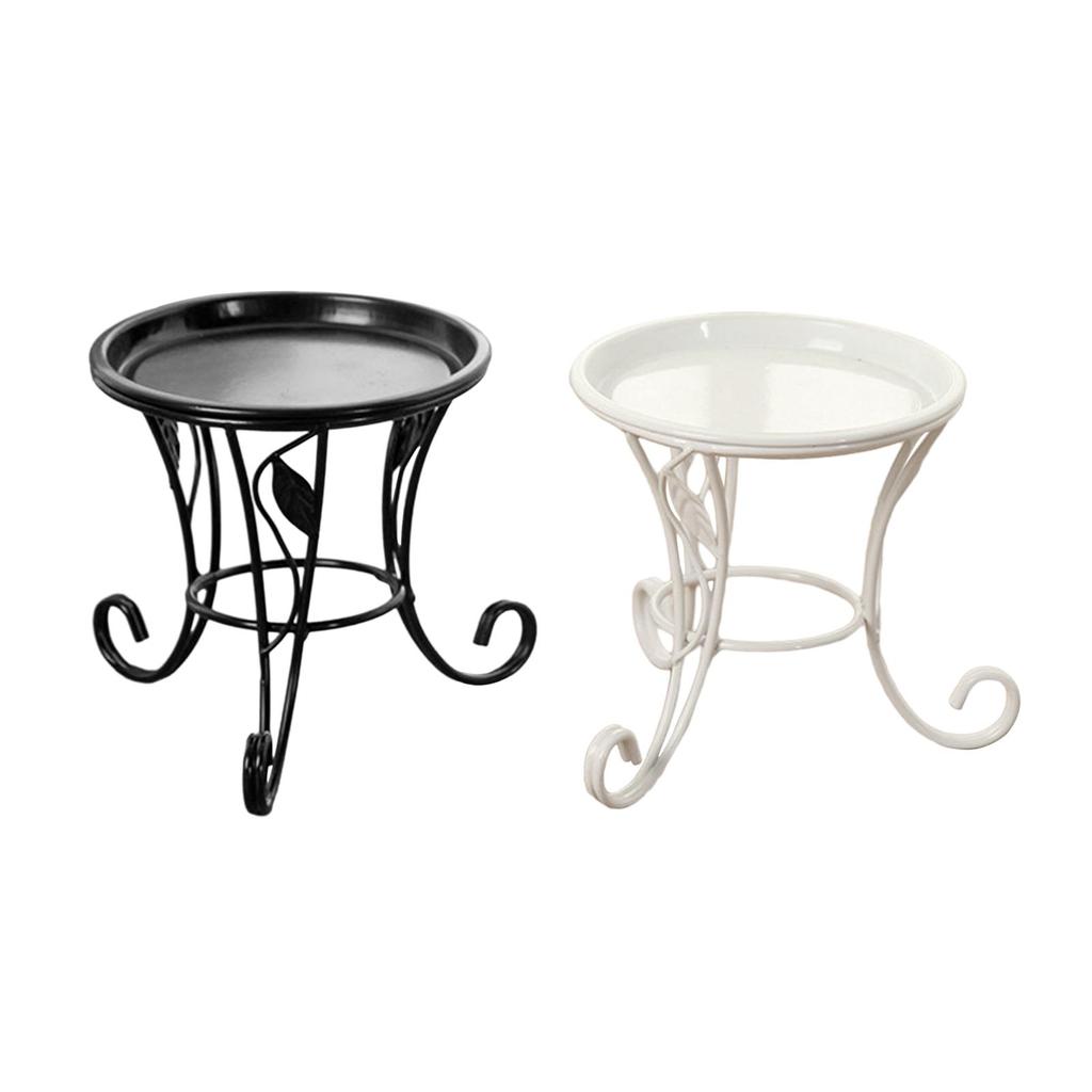 Plant Stand with Tray Decorative Heavy Duty Flower Pot Holder Stand Planter Shelves for Outdoor Balcony Patio Office Living Room