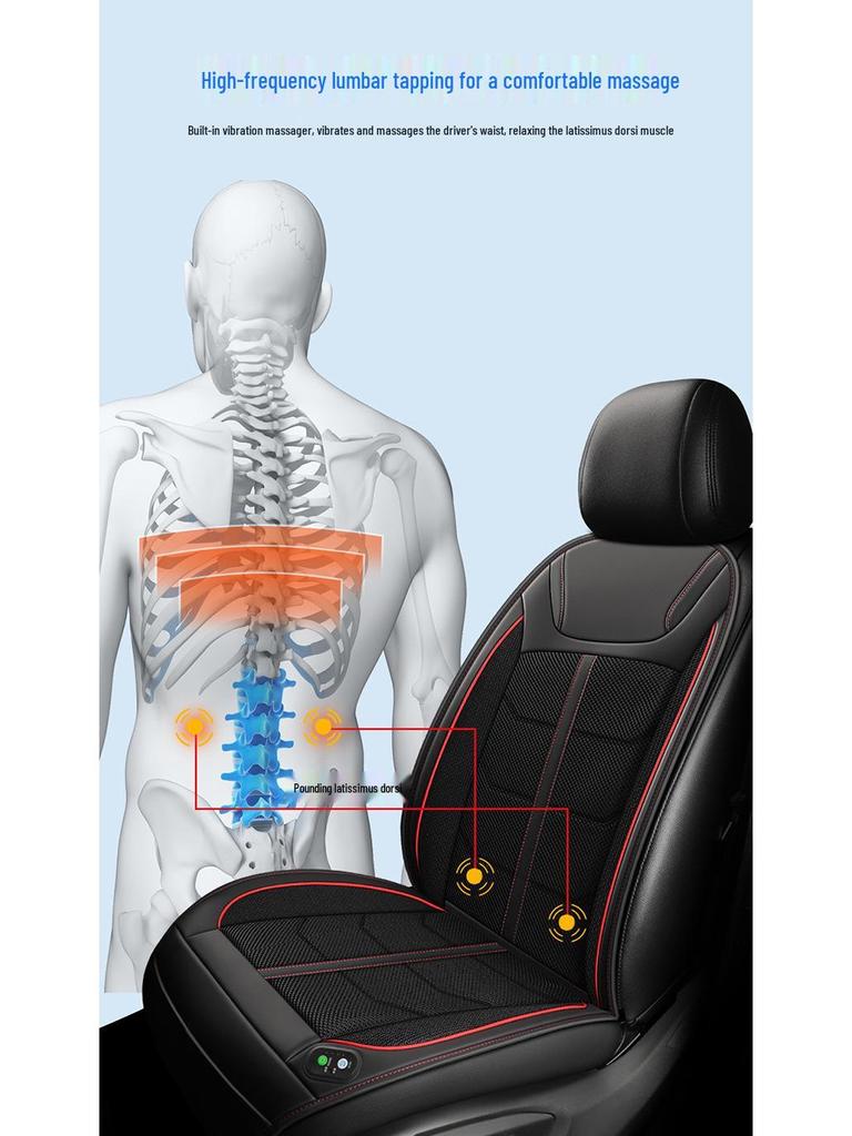 Car Ventilation Cushion with Cooling Airflow and Ice Silk Cover