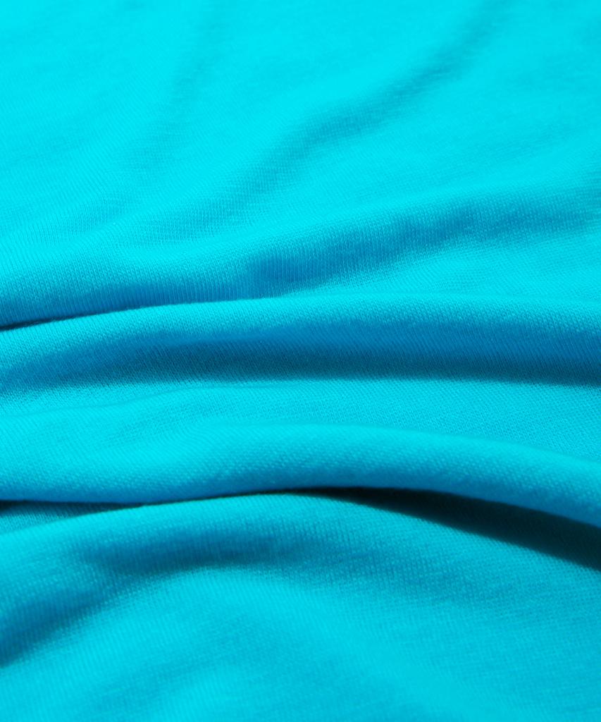 KIJIKO Ke311. Curved Sheer Tee Aqua Blue