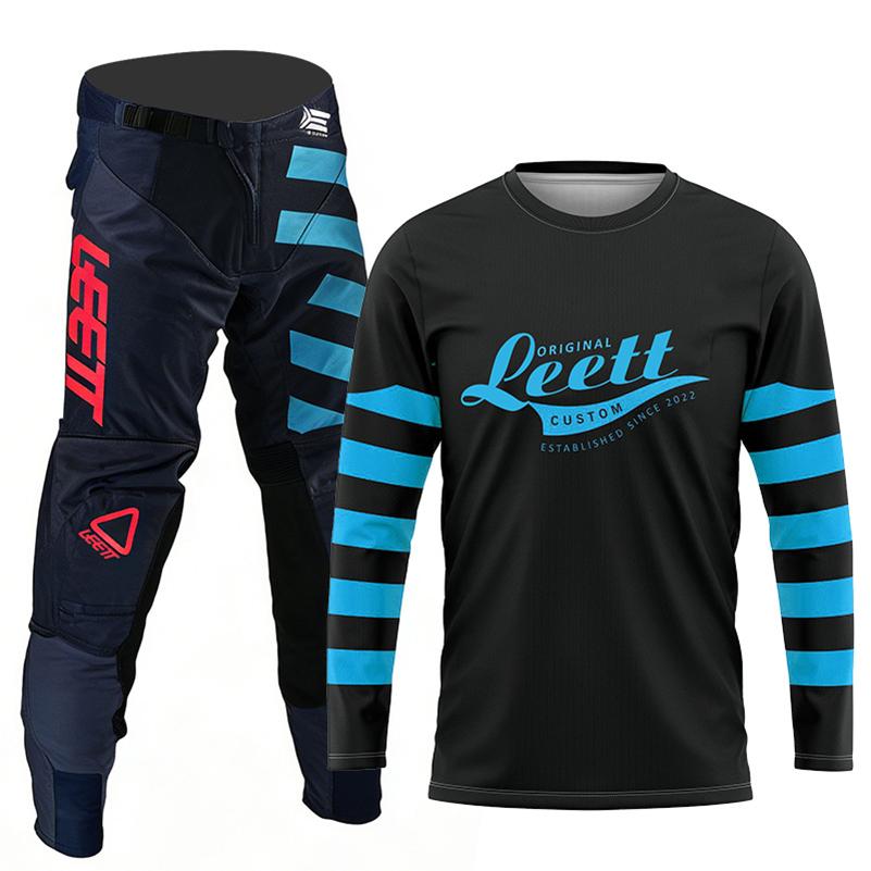 2026 New Leett Motocross Gear Set Enduro Cross Jersey Pant Kits Racer Gear Set Off-road Mens Kits Women's Mountain Downhill Motorcycle MX