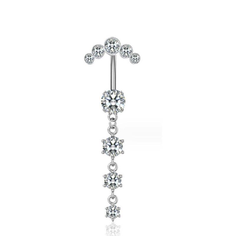 Fake Bauch Bauchring Ohne Piercing Nabel Bauchnabel Kristall Knorpel Clip-Ohrringe Körperschmuck Zubehör