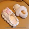 Cozy Winter Marshmallow Kids' Cotton Slippers - Non-Slip Plush with Removable Cover