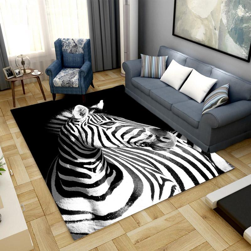 Tiger Leopard Carpet Living Room Bedroom Study Non-slip Carpet Rectangular Carpet Large Carpet Upholstered Carpet
