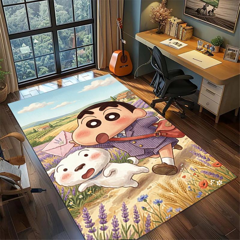 Crayon Shin-chan Large Decor Rug Non Slip Washable Area Carpet Gamer Bedroom Floor Mat