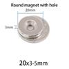 20/30 Stück Runde Magnete mit 5mm Loch, 20mm x 3mm, für Industriesensoren und Anwendungen